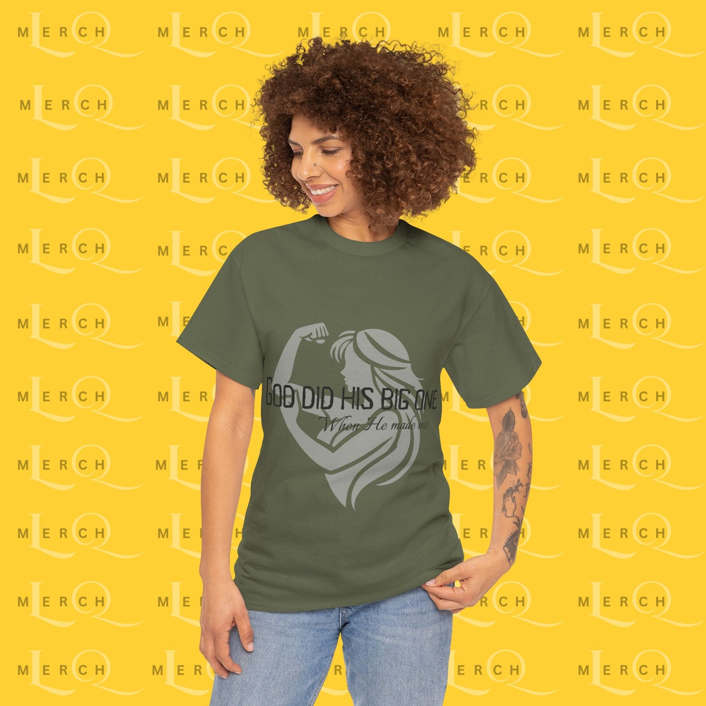 God Did His Big One - Heavy Cotton T-Shirt