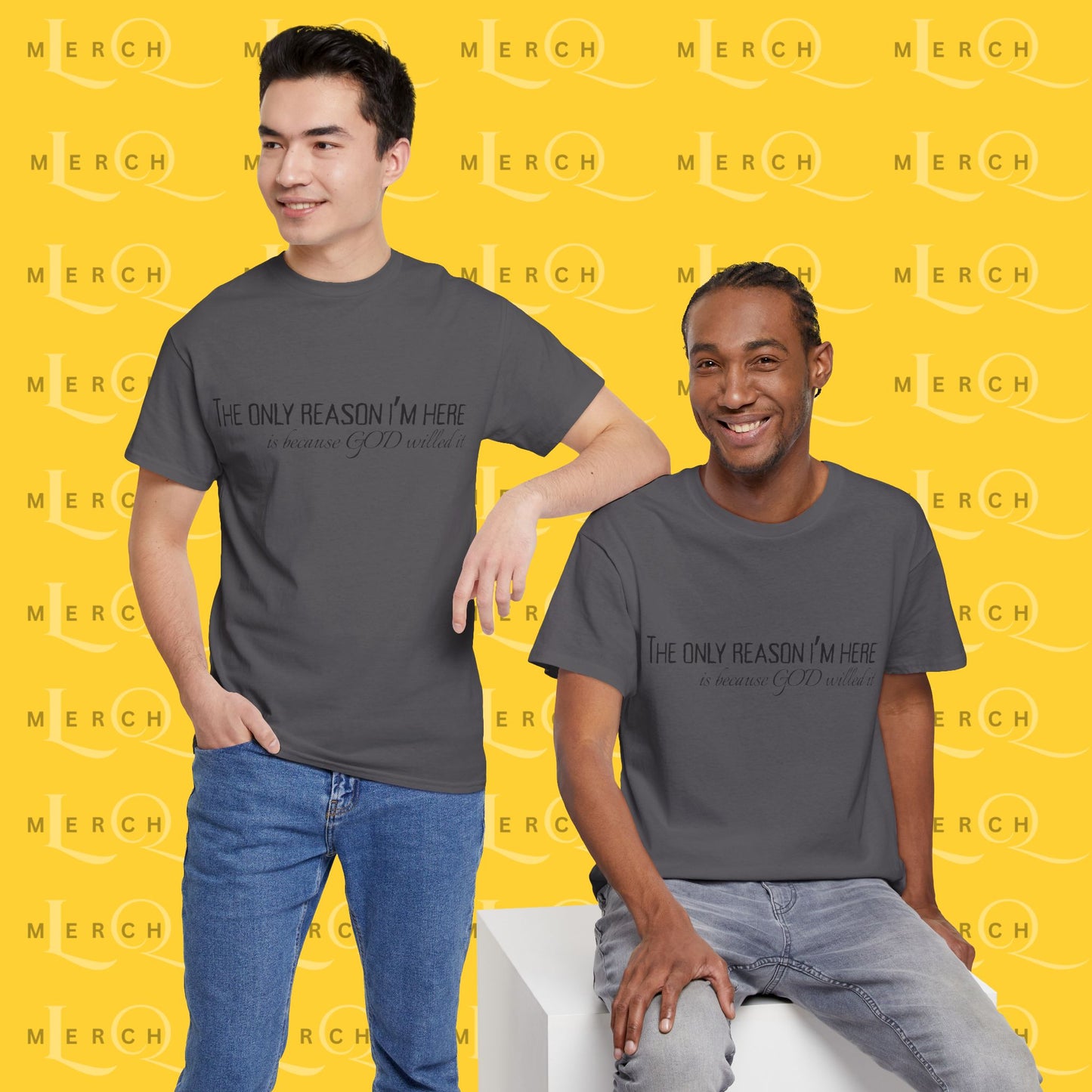 The Only Reason I'm Here- Unisex Cotton T-Shirt