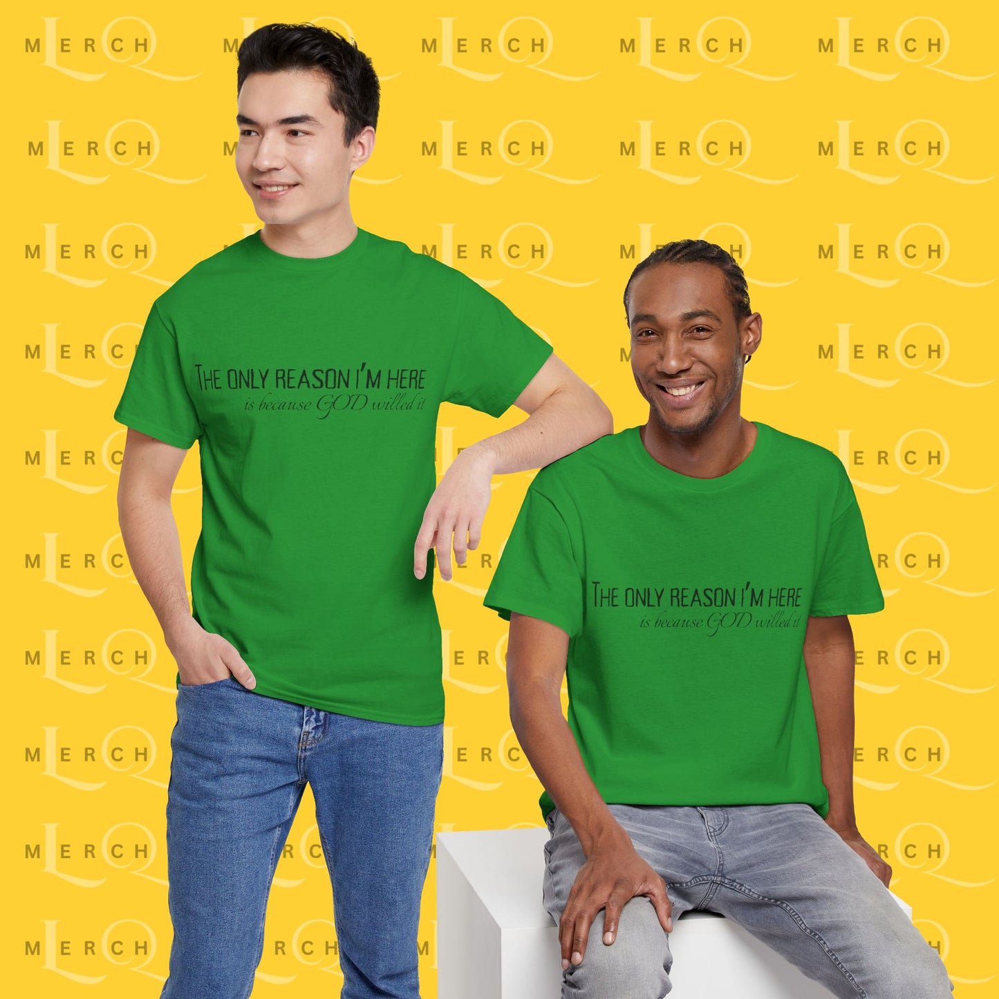 The Only Reason I'm Here- Unisex Cotton T-Shirt