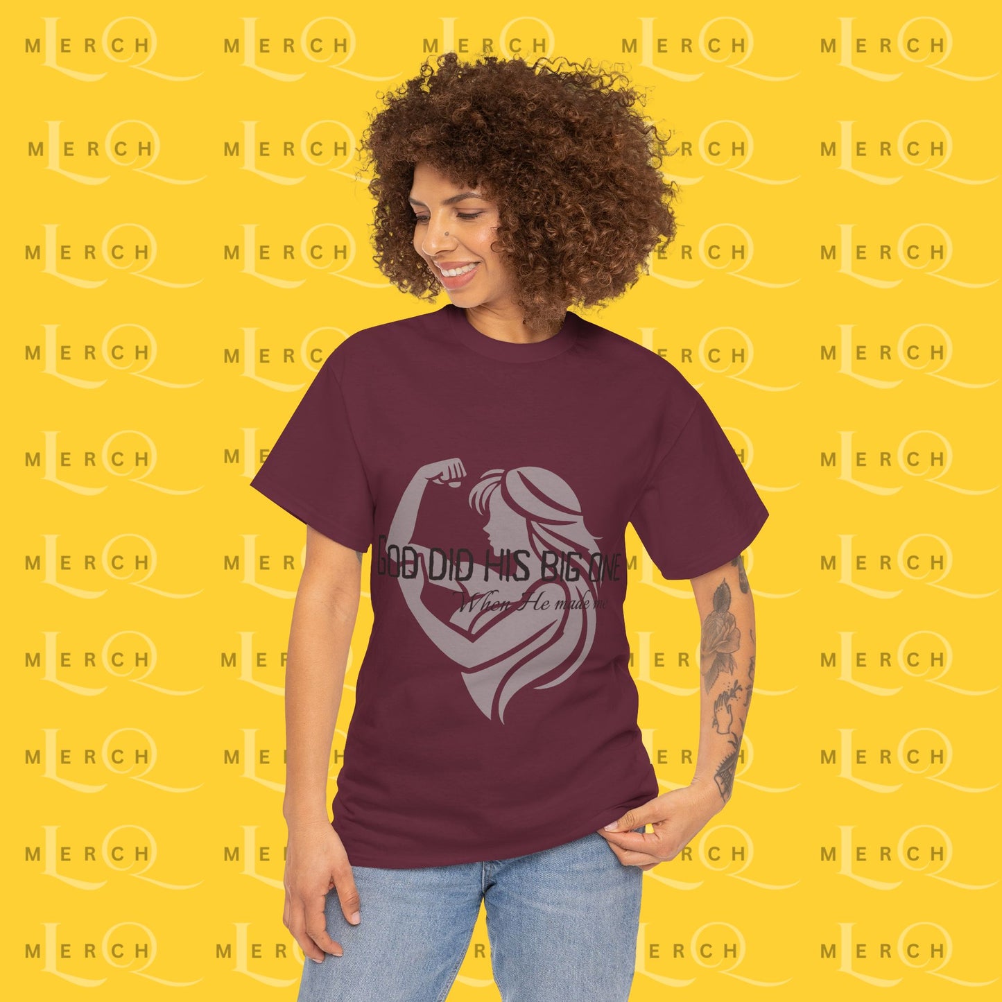 God Did His Big One - Heavy Cotton T-Shirt
