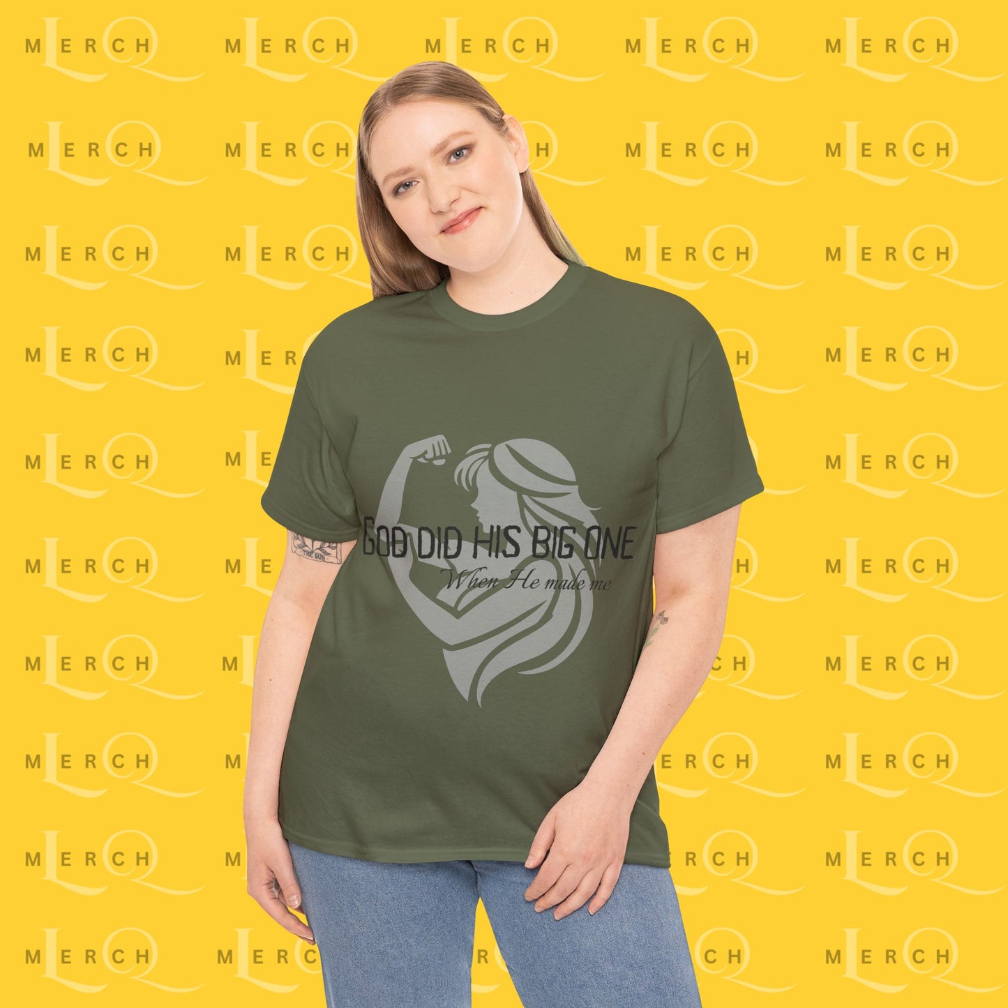 God Did His Big One - Heavy Cotton T-Shirt