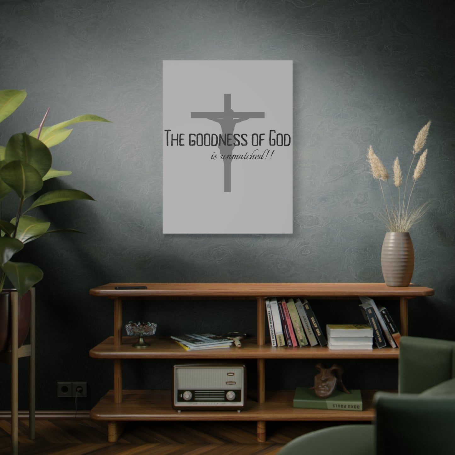 The Goodness of God is Unmatched - Christian Stretched Wall Canvas