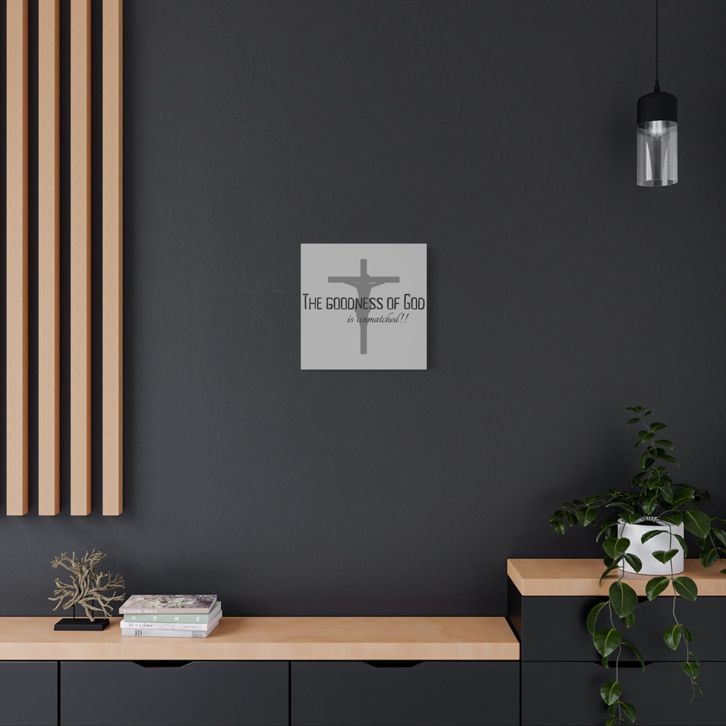 The Goodness of God is Unmatched - Christian Stretched Wall Canvas
