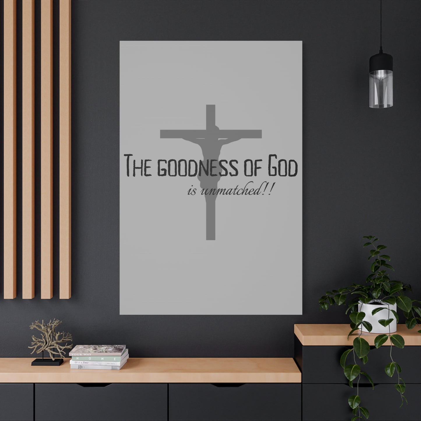 The Goodness of God is Unmatched - Christian Stretched Wall Canvas