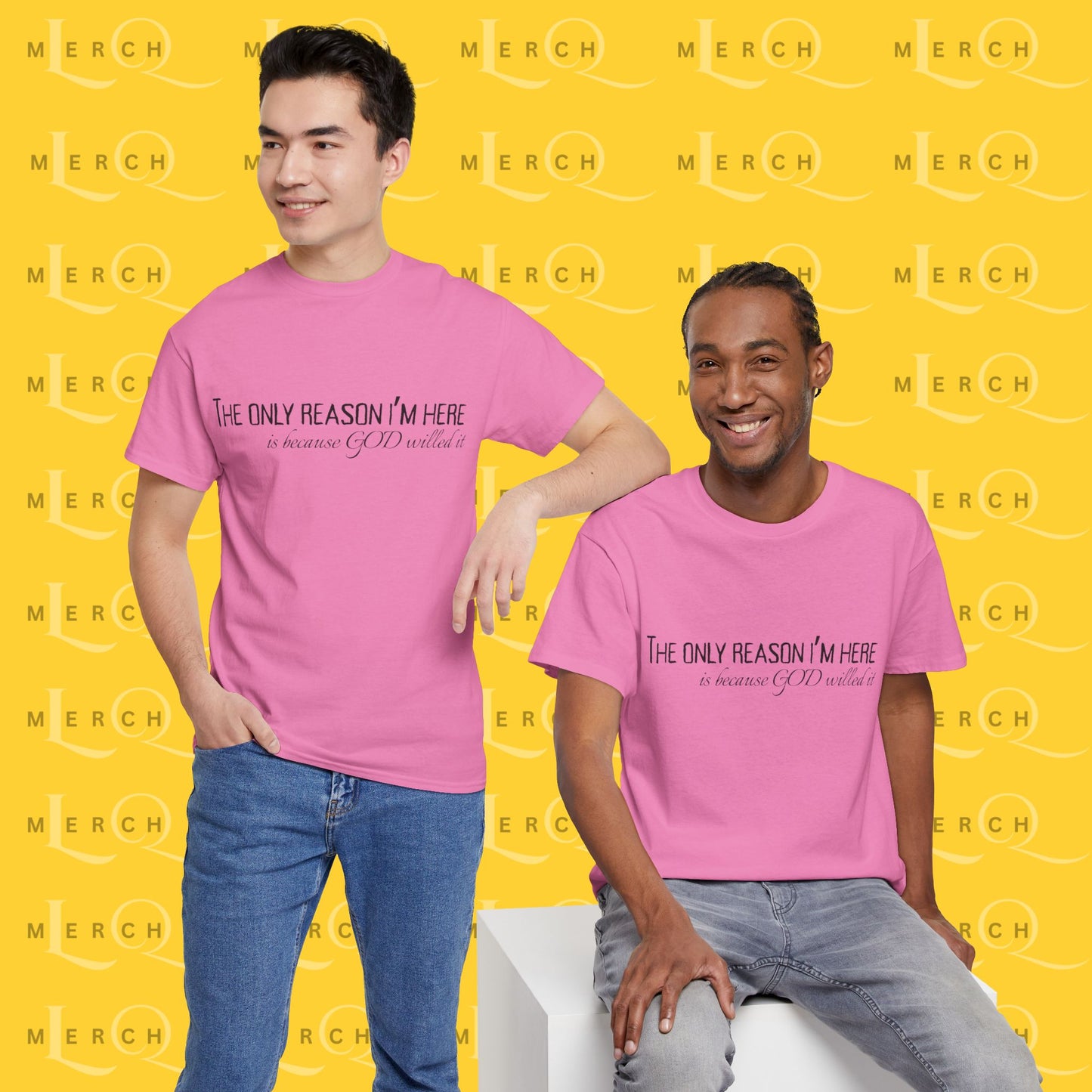 The Only Reason I'm Here- Unisex Cotton T-Shirt
