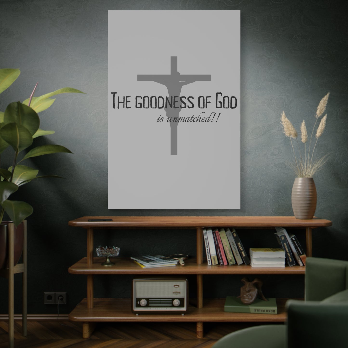 The Goodness of God is Unmatched - Christian Stretched Wall Canvas